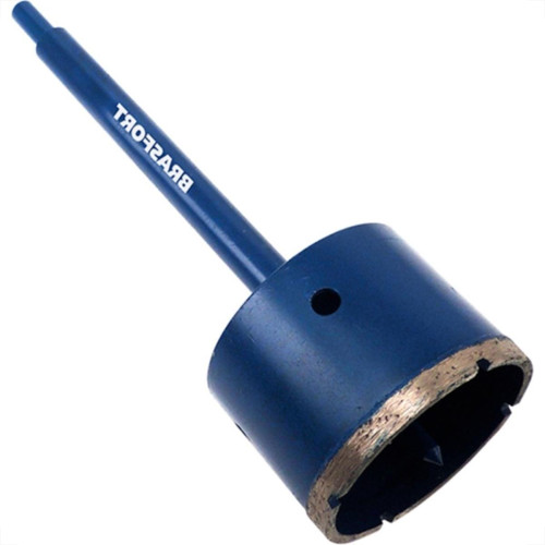 Serra Copo Diamantada Com Haste Brasfort 53Mm Serra Copo Diamantada Com Haste Brasfort 53Mm