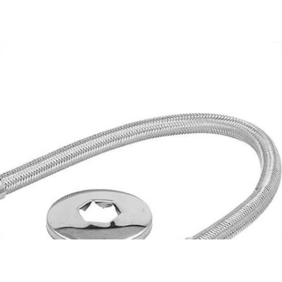Engate Flexivel Malha Inox Hydra Trancado 30Cm Engate Flexivel Malha Inox Hydra Trancado 30Cm