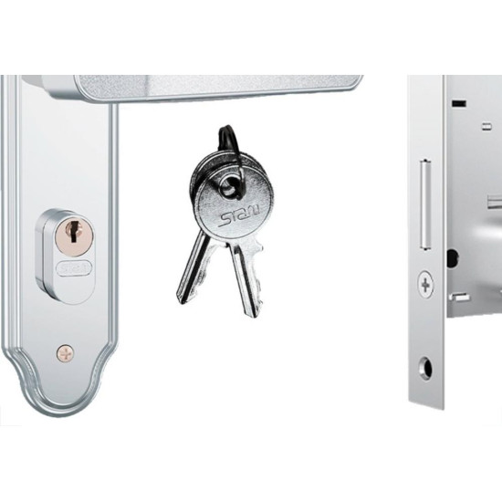 Fechadura Stam Externa Inox Alavanca - 803/03 Fechadura Stam Externa Inox Alavanca - 803/03