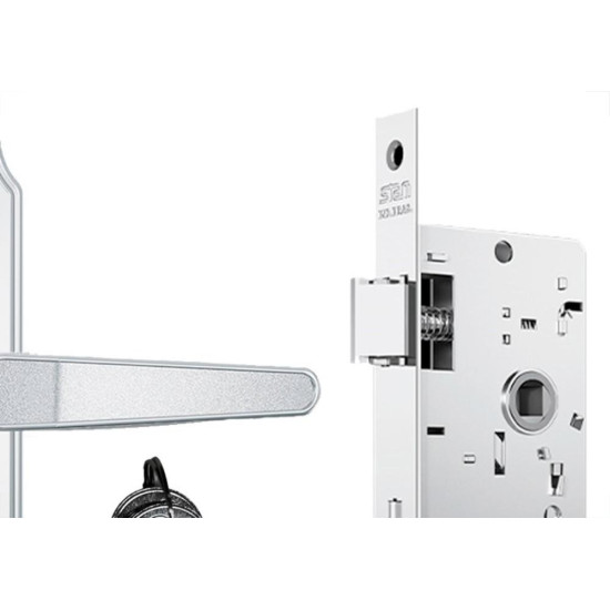 Fechadura Stam Externa Inox Alavanca - 803/03 Fechadura Stam Externa Inox Alavanca - 803/03
