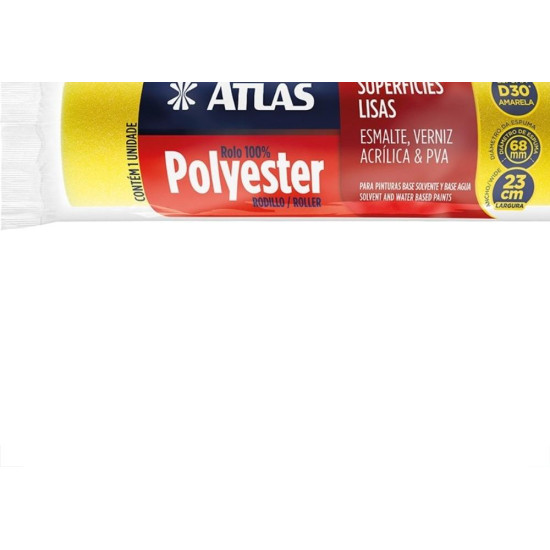 Rolo De Poliester Atlas Amarelo 406 - 23Cm Rolo De Poliester Atlas Amarelo 406 - 23Cm