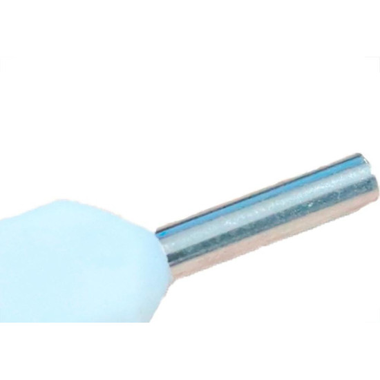 Terminal Tubular Ilhos Isolado Duplo Penzel 0,50Mm Comprimento 08Mm - Branco Penzel