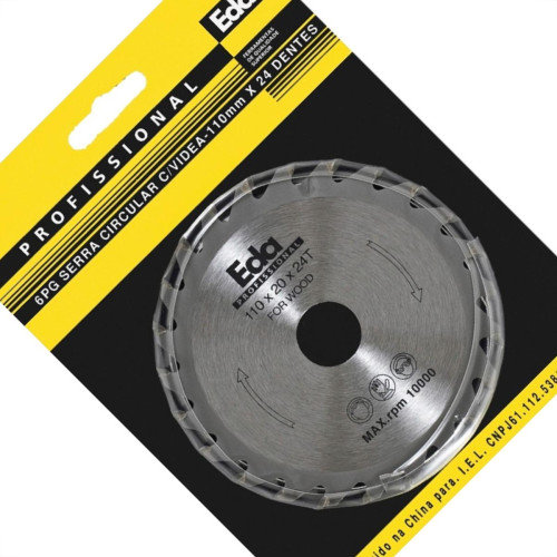Serra Circular Widea Eda 4.3/8X24 Dentes X20Mm - 6Pg Serra Circular Widea Eda 4.3/8X24 Dentes X20Mm - 6Pg