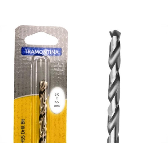 Broca Aco Rapido Tramontina Basic 3,0Mm - 43124/122 Broca Aco Rapido Tramontina Basic 3,0Mm - 43124/122