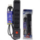 Filtro Linha Naticon 6 Tomadas 2P+T Preto Filtro Linha Naticon 6 Tomadas 2P+T Preto