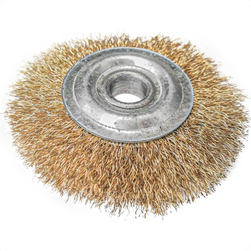 Escova De Aco Circular Mil Kits Aco Latonado Para Furadeira 3'' X1/2'' Sem Haste- M4