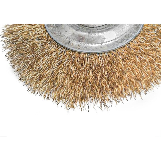 Escova De Aco Circular Mil Kits Aco Latonado Para Furadeira 3'' X1/2'' Sem Haste- M4