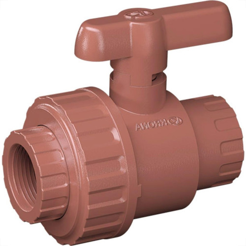Registro Esfera Pvc Com Uniao Rosca Interna Krona 1.1/2'' Registro Esfera Pvc Com Uniao Rosca Interna Krona 1.1/2''