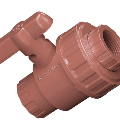 Registro Esfera Pvc Com Uniao Rosca Interna Krona 1.1/2'' Registro Esfera Pvc Com Uniao Rosca Interna Krona 1.1/2''