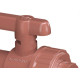 Registro Esfera Pvc Com Uniao Rosca Interna Krona 1.1/2'' Registro Esfera Pvc Com Uniao Rosca Interna Krona 1.1/2''