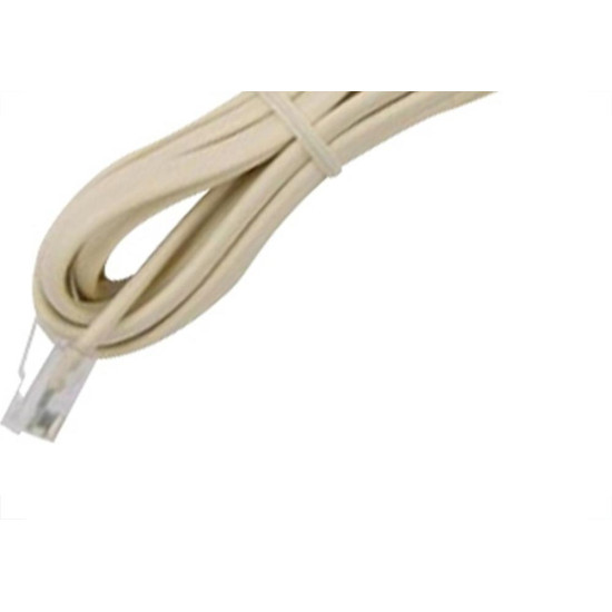 Extensao Fone-Fax Santa Marta Plug Plug 3M Bege - Kit C/10 Pecas Extensao Fone-Fax Santa Marta Plug Plug 3M Bege - Kit C/10 Pecas