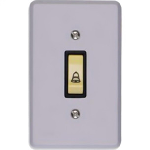 Conjunto Ilumi Cinza Com Placa 1 Tecla Campainha - 1313