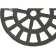 Grelha Plastica Redonda Cromada Dacunha 10X10Cm