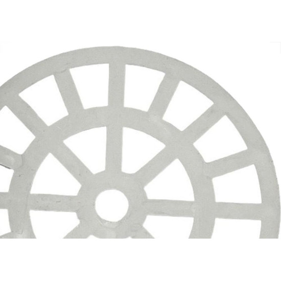 Grelha Plastica Redonda Branca Dacunha 15X15Cm