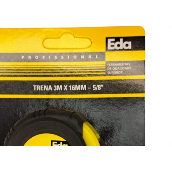 Trena Eda Emborrachada Profissional 3Mx16Mm - 8Bl Trena Eda Emborrachada Profissional 3Mx16Mm - 8Bl