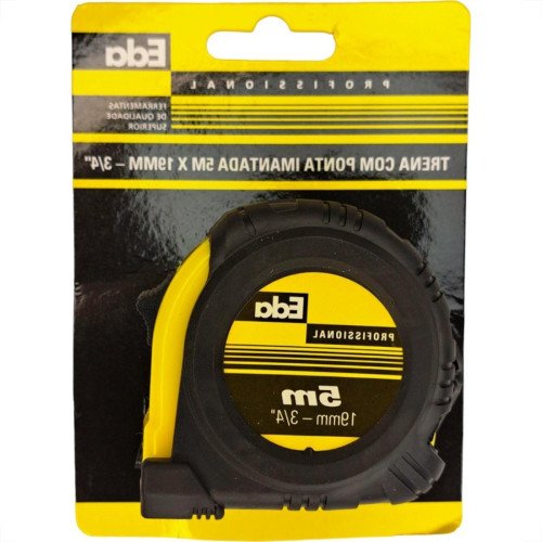 Trena Eda Emborrachada Profissional 5Mx19Mm Com Ima - 8Bm Trena Eda Emborrachada Profissional 5Mx19Mm Com Ima - 8Bm