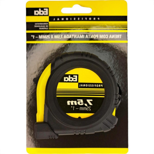 Trena Eda Emborrachada Profissional 7,5Mx25Mm Com Ima - 8Lx Trena Eda Emborrachada Profissional 7,5Mx25Mm Com Ima - 8Lx