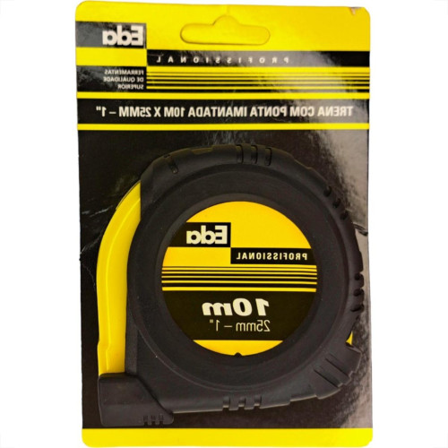 Trena Eda Emborrachada Profissional10Mx25Mm Com Ima - 8Bn Trena Eda Emborrachada Profissional10Mx25Mm Com Ima - 8Bn