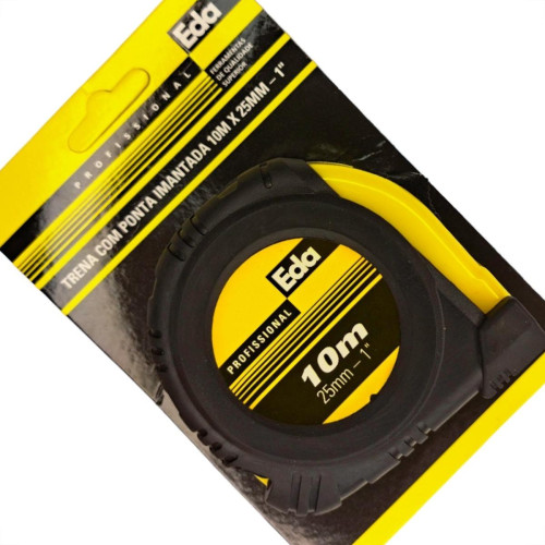 Trena Eda Emborrachada Profissional10Mx25Mm Com Ima - 8Bn Trena Eda Emborrachada Profissional10Mx25Mm Com Ima - 8Bn