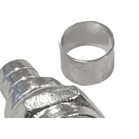 Conector Fio Coaxial Interneed Com Anel Rg59 Pacote Com 100 Pecas