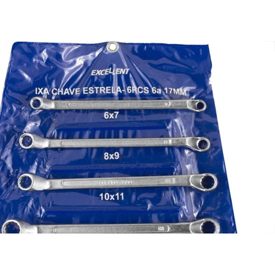 Chave Estrela Jogo Eda Excellent Com 6 Pecas 6 A 17Mm - 1Xa Chave Estrela Jogo Eda Excellent Com 6 Pecas 6 A 17Mm - 1Xa
