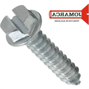 Parafuso Auto Atarraxante Sextavado E Fenda Com Arruela Jomarca 6,3 X 19Mm - Kit C/2 Cartelas