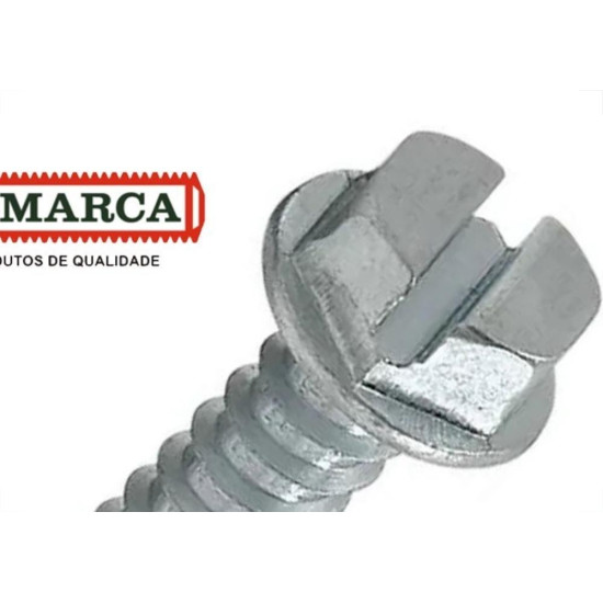 Parafuso Auto Atarraxante Sextavado E Fenda Com Arruela Jomarca 6,3 X 19Mm - Kit C/2 Cartelas