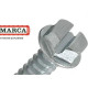 Parafuso Auto Atarraxante Sextavado E Fenda Com Arruela Jomarca 6,3 X 19Mm - Kit C/2 Cartelas