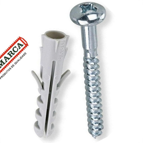 Parafuso Com Bucha 10 Cabeca Panela Auto Atarrachante Reta Pacote Com 100 Pecas Jomarca (5,5 X50Mm) Parafuso Com Bucha 10 Cabeca Panela Auto Atarrachante Reta Pacote Com 100 Pecas Jomarca (5,5 X50Mm)