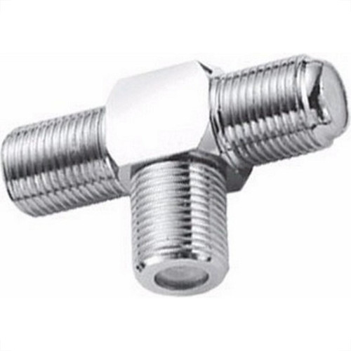 Emenda Para Fio Coaxial Tipo '' T '' Pacote Com 10 Pecas Emenda Para Fio Coaxial Tipo '' T '' Pacote Com 10 Pecas