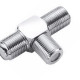 Emenda Para Fio Coaxial Tipo '' T '' Pacote Com 10 Pecas Emenda Para Fio Coaxial Tipo '' T '' Pacote Com 10 Pecas