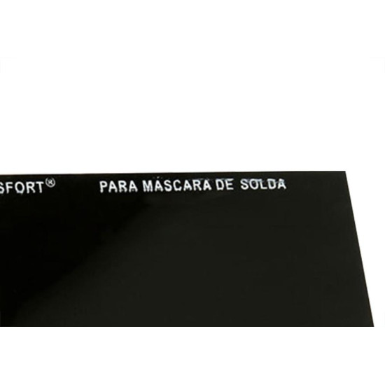 Vidro Retangular Escuro Brasfort Para Mascara De Solda No.10 - Kit C/5 Pecas Vidro Retangular Escuro Brasfort Para Mascara De Solda No.10 - Kit C/5 Pecas