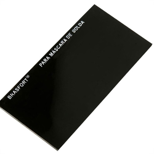 Vidro Retangular Escuro Brasfort Para Mascara De Solda No.12 - Kit C/5 Pecas Vidro Retangular Escuro Brasfort Para Mascara De Solda No.12 - Kit C/5 Pecas