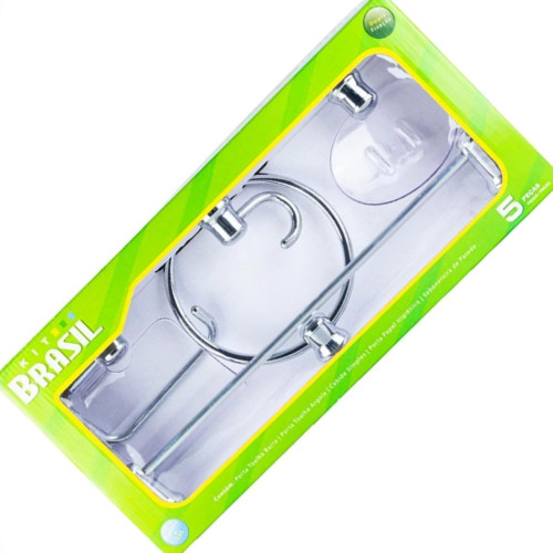 Acessorio Wc Brasil Kit Com 5 Pecas Cromado Acessorio Wc Brasil Kit Com 5 Pecas Cromado