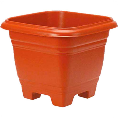 Vaso Pl.Quadrado N.17 Marrom-9448 Vaso Pl.Quadrado N.17 Marrom-9448