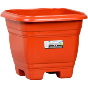 Vaso Pl.Quadrado N.28 Marrom-9450