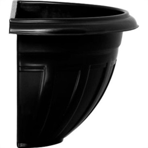 Vaso Pl.Parede Floren 3,3L Preto o-9501