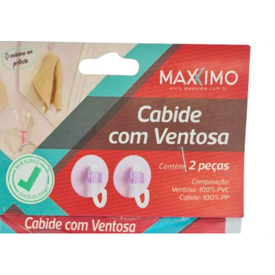 Cabide C/Ventosa Pvc C/02Pc -Mx073 Cabide C/Ventosa Pvc C/02Pc -Mx073