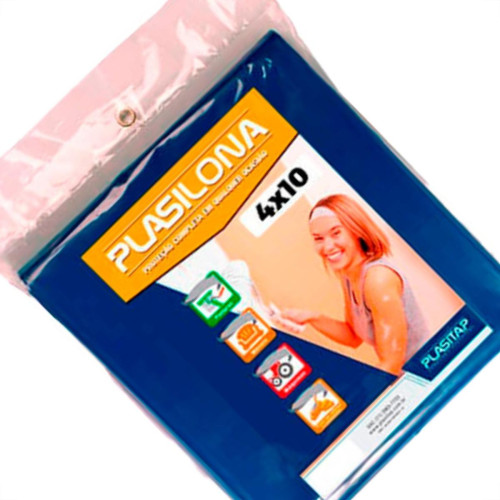 Lona Plastica Plasitap Azul 4X10Mt