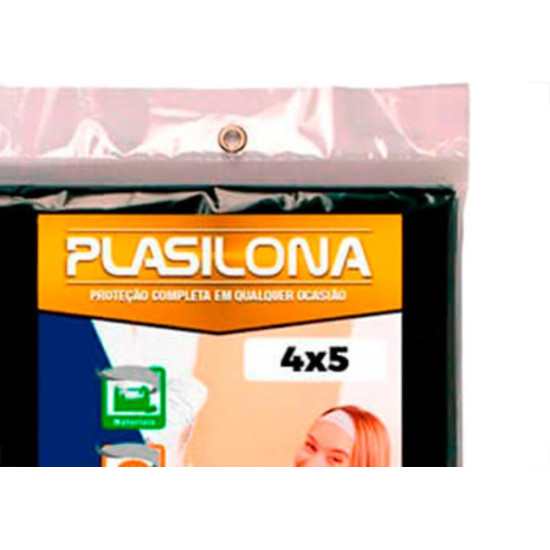 Lona Plastica Plasitap Preta 4X 5Mt