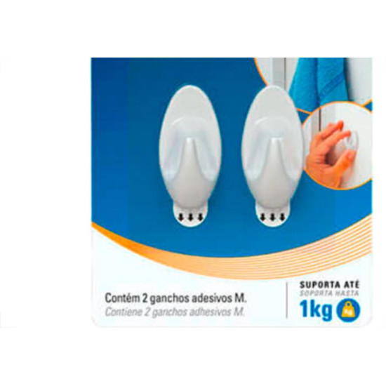 Gancho Tek Ambar Branco,M C/02