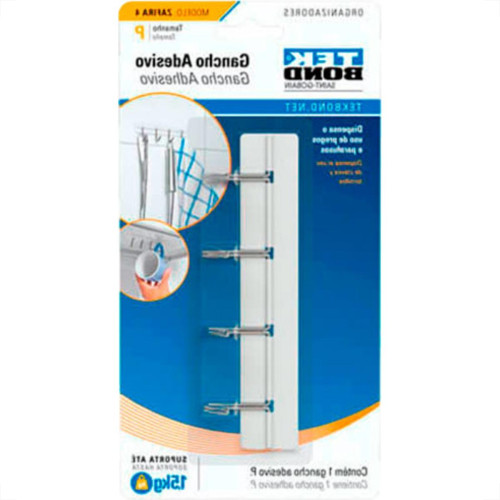 Gancho Tek Zafira Branco/Metal P Gancho Tek Zafira Branco/Metal P