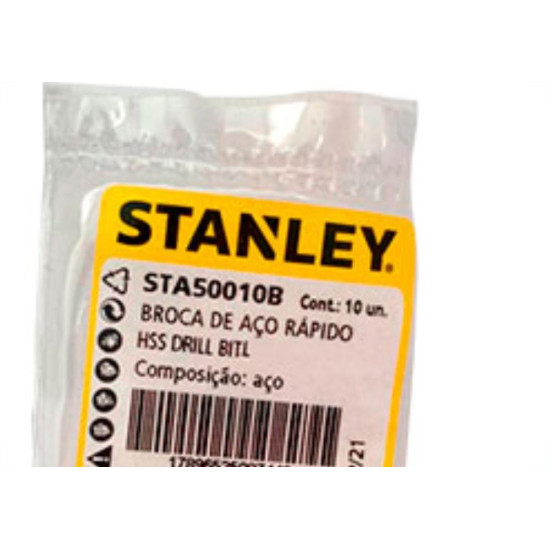 Broca Aco Rapido Stanley. C 3/32 - Kit C/10 PC Broca Aco Rapido Stanley. C 3/32 - Kit C/10 PC
