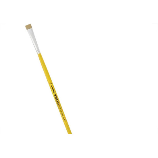 Pincel Compel Chato Cerda Branca 04 - Kit C/6 PC Pincel Compel Chato Cerda Branca 04 - Kit C/6 PC