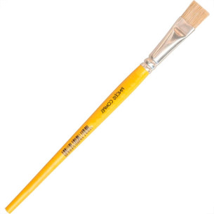Pincel Compel Chato Cerda Branca 10 - Kit C/6 PC
