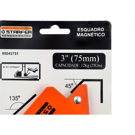 Esquadro Starfer Magn.P/Canto 3'' 12Kg Esquadro Starfer Magn.P/Canto 3'' 12Kg