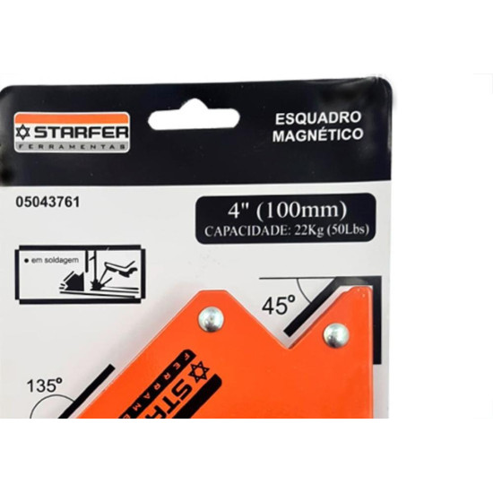 Esquadro Starfer Magn.P/Canto 4'' 22Kg Esquadro Starfer Magn.P/Canto 4'' 22Kg