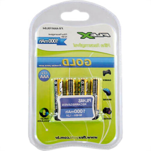Pilha Flex Recarreg,Aaa C/4 Pilha Flex Recarreg,Aaa C/4