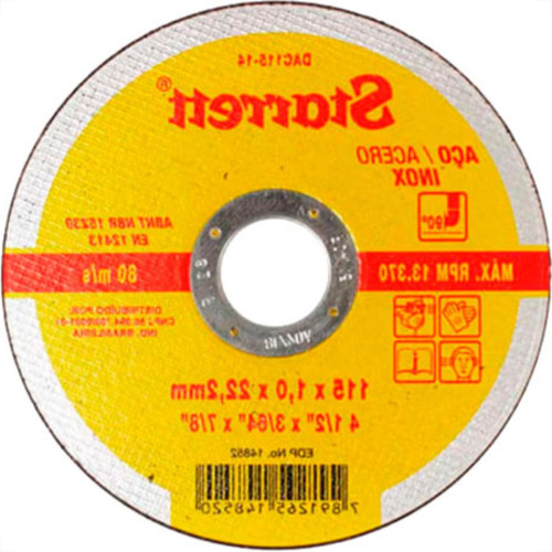 Disco Starrett Inox 4.1/2X1,0X7/8'' - Kit C/12 PC Disco Starrett Inox 4.1/2X1,0X7/8'' - Kit C/12 PC