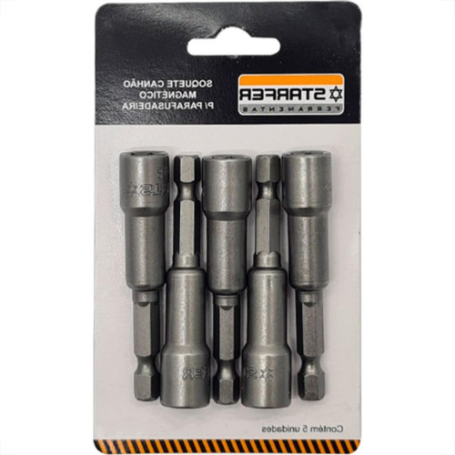 Soquete Canhao Magn.Starfer 08Mm - Kit C/5 PC Soquete Canhao Magn.Starfer 08Mm - Kit C/5 PC